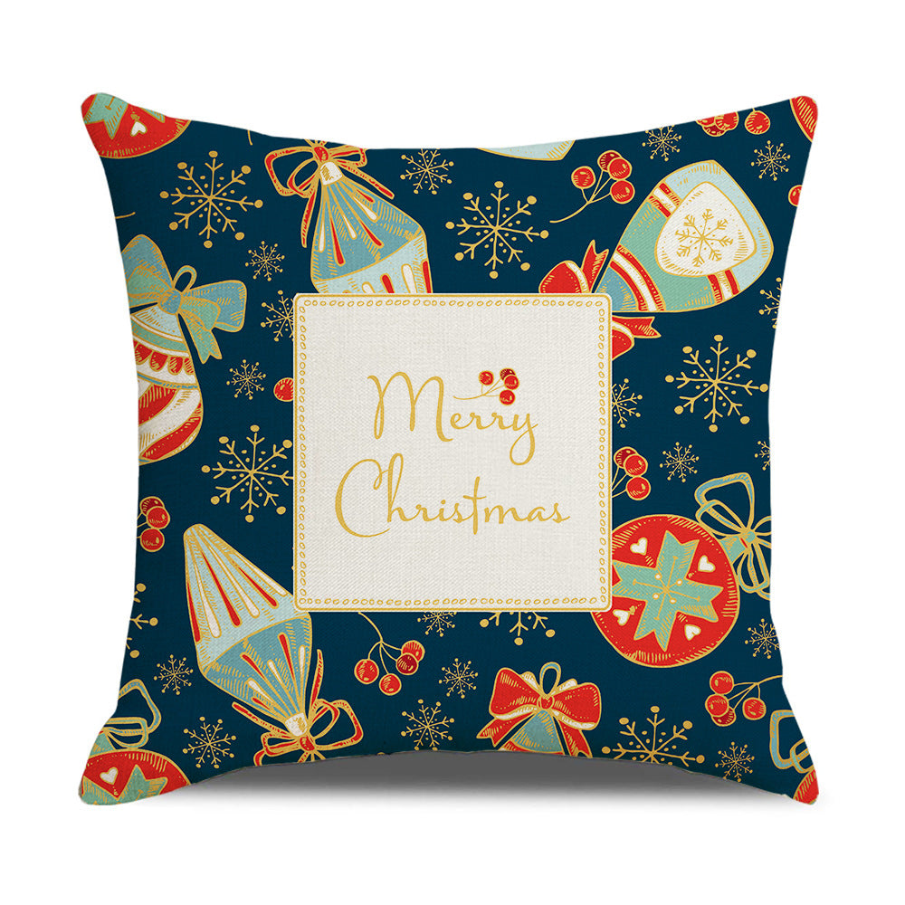 Santa Printed Cushion Sofa Cushion Home Furnishing Pi-Mart