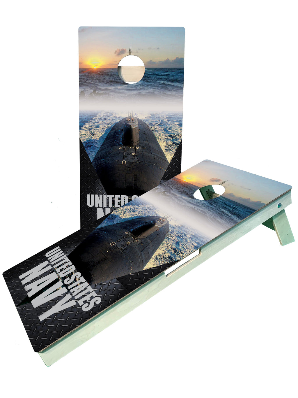 Navy Cornhole Boards - SJB-DIAMOND ELITES