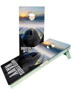 Navy Cornhole Boards - SJB-DIAMOND ELITES