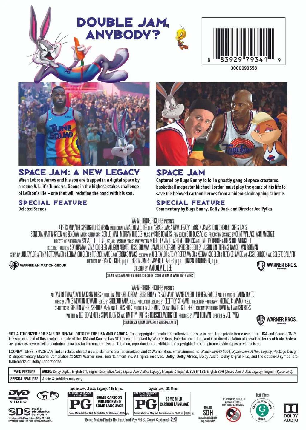 Space Jam / Space Jam: A New Legacy (Double Feature) (DVD)