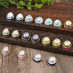 Ins Three-colored Painting Round Earrings Fashion Elegant Versatile Geometric Earrings For Women Jewelry Pi-Mart