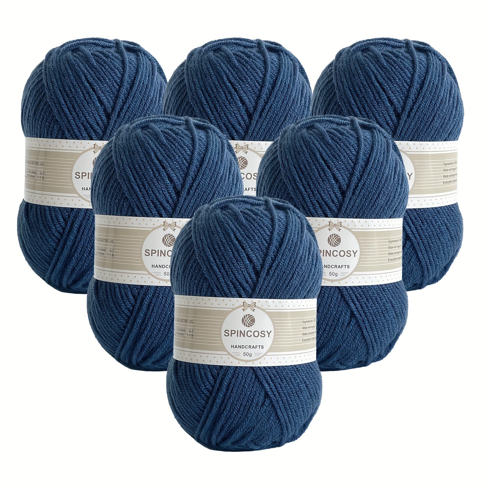 6pcs 4 Layers Hand-woven Crochet Yarn, Soft And Comfortable, 100% Acrylic Yarn, Suitable For DIY Crocheting And Knitting Scarf, Sweater, Shawl, Blanket, 1.76oz/pc