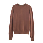 New Lightly Mature Round Neck Long Sleeve Jewelry Cardigan Top