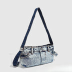 Small shoulder purse denim women's retro summer shoulder bag blue patchwork shoulder hobo handbag - SJB-DIAMOND ELITES