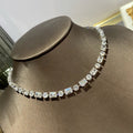 Moissanite Single Row Full Of Diamond Collarbone Chain Women Pi-Mart