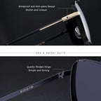 Luxury Elegant Square Polarized Sunglasses Brand Driving Glasses for Men and Boys With UV400 Protection - SJB-DIAMOND ELITES