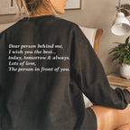 Dear Person Behind Me Sweatshirt - SJB-DIAMOND ELITES