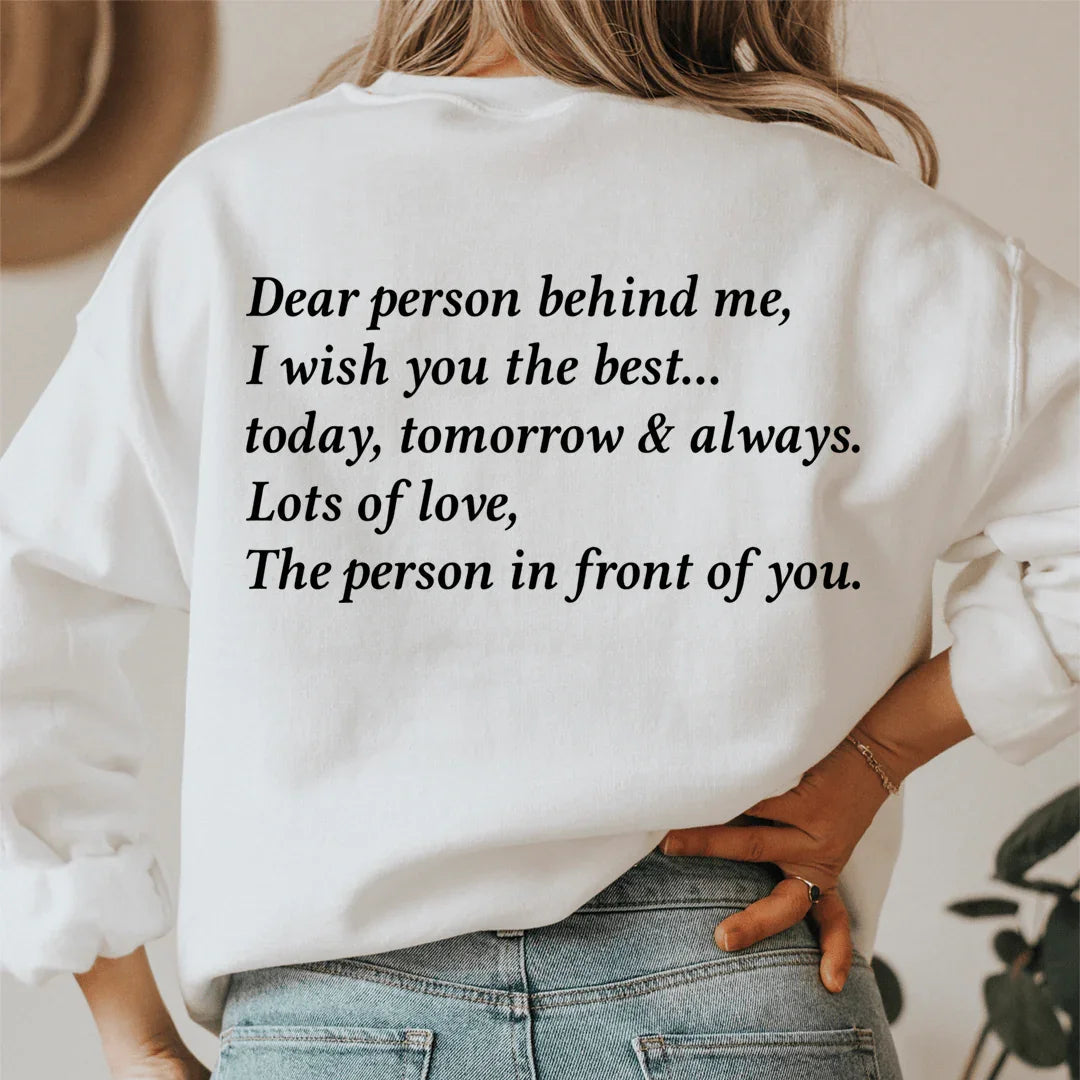 Dear Person Behind Me Sweatshirt - SJB-DIAMOND ELITES