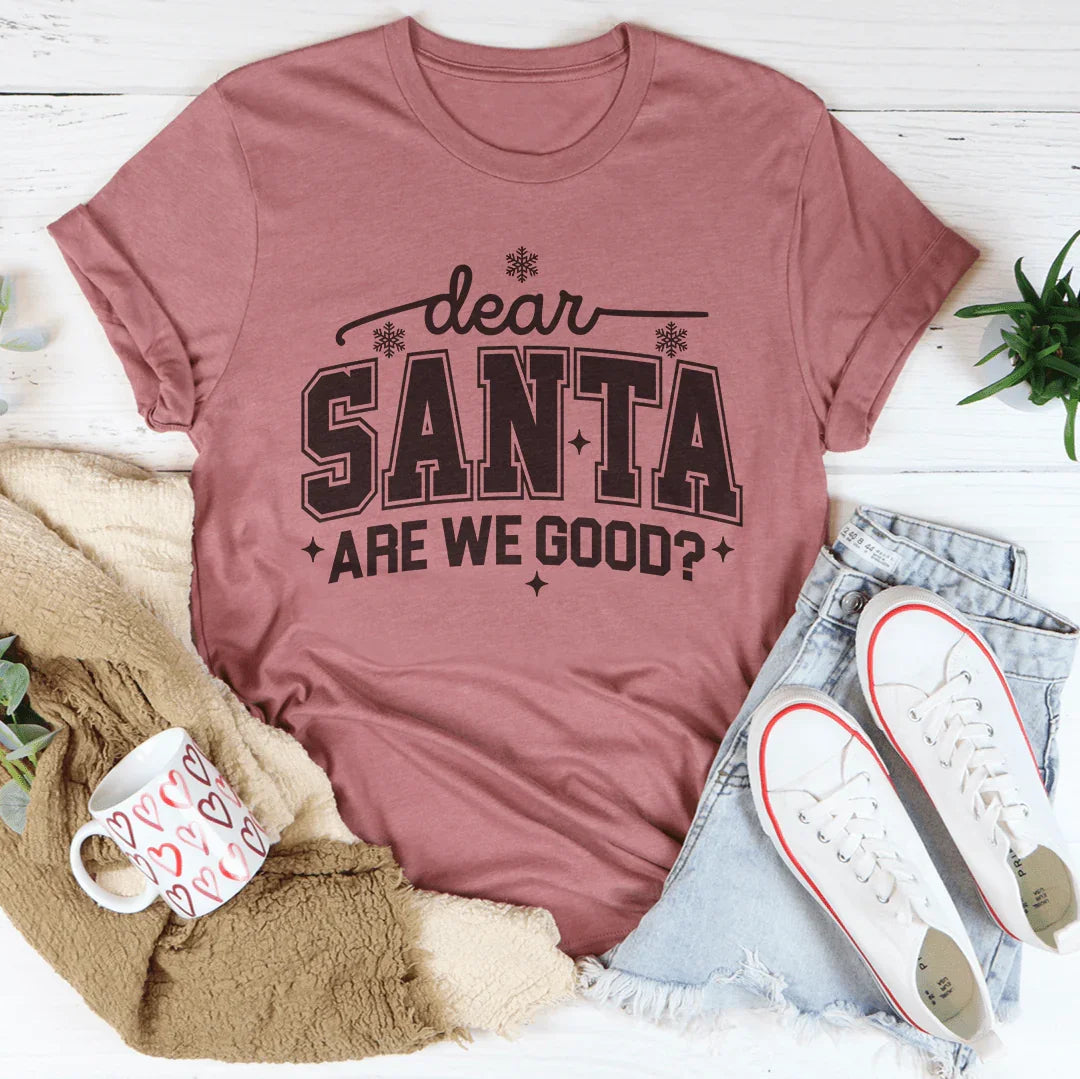 Dear Santa Are We Good Tee Peachy Sunday