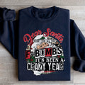 Dear Santa Sorry For All The F Bombs Sweatshirt Peachy Sunday