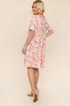 Fit and Flare Paisley Print Knit Dress For Summer – Paisley Print Dress, Fit and Flare Dress, Knit Dress, Classic Paisley Dress, Feminine Knit Dress