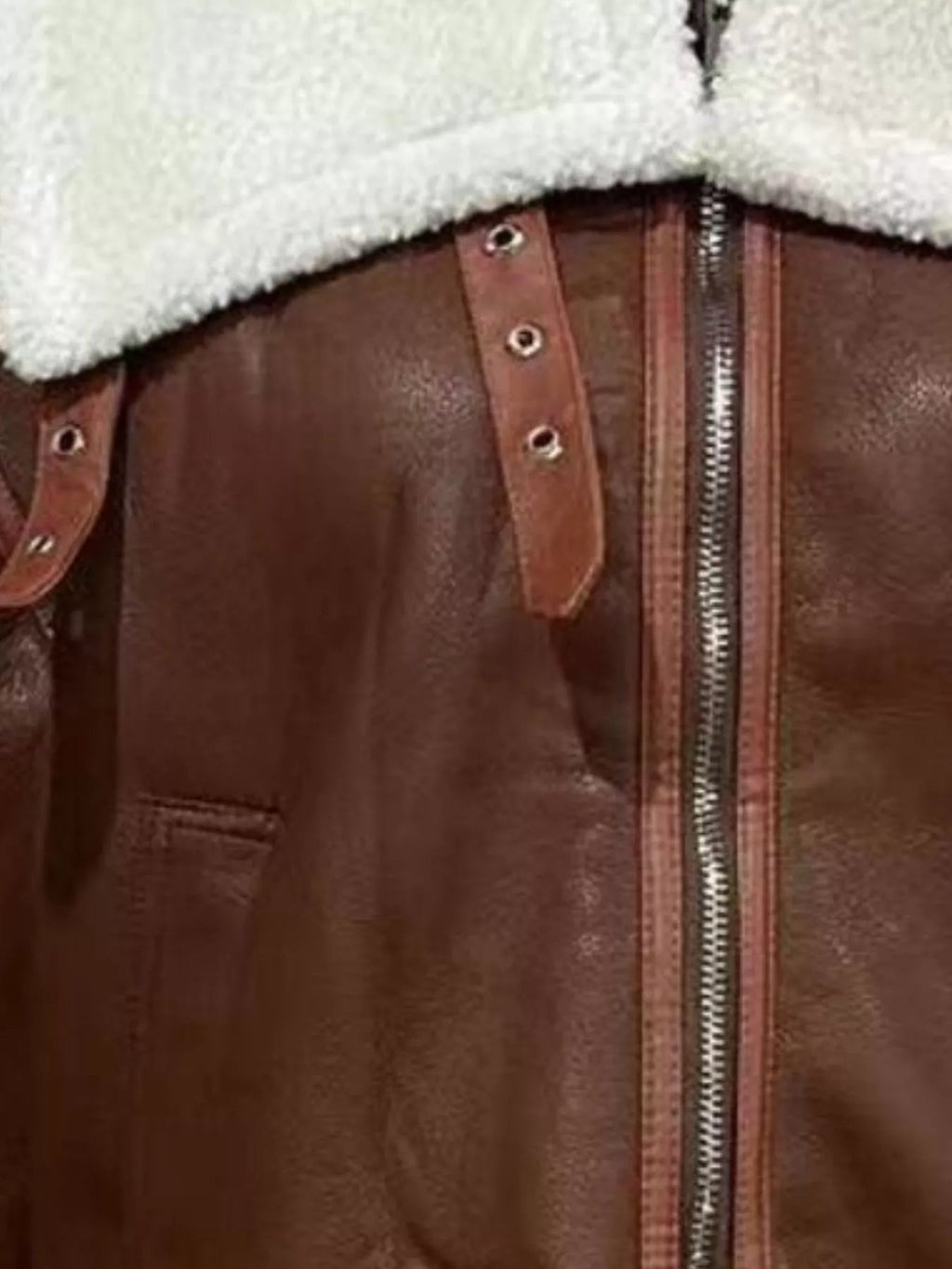 Shearling Lined Zip Up Jacket THRIXINE