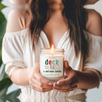 Deck The Halls Holiday Candle 9oz Clove Cinnamon Berry Plum Fir 50hr Burn
