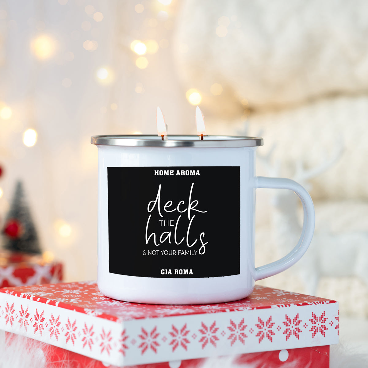 16oz Reusable Metal Candle Mug Scented Candle With Custom Label Color Option BandsCo Straps