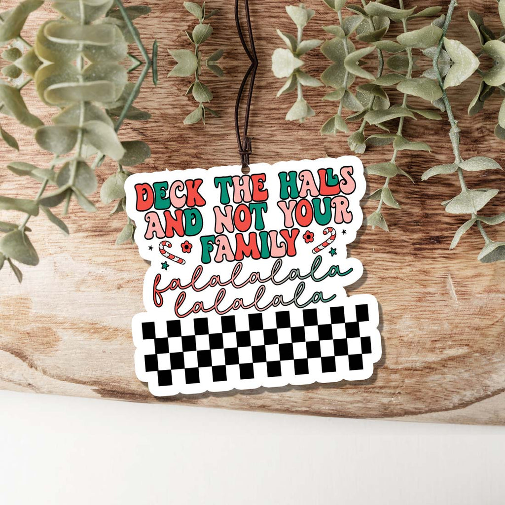 Deck The Halls Hanging Air Freshener Pack Holiday Scented Car Home Office Christmas Decor BandsCo Straps