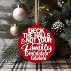 Imperfect Deck The Halls 3D Handcrafted Wooden Christmas Ornaments Set Limited Edition Hanging Decor BandsCo Straps