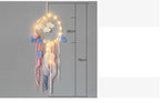 Decoration Home Dream Catchers Hanging Wall Decor Art Pendant Handmade Traditional White Cloud Dream Catcher With Led String Lights Wall Hanging Kids Room Decor Nursery Wall Art Ornament Decor Craft Gift Cute Wind Chimes National Feather Kids Girls Stevvex