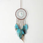 Decoration Home Dream Catchers Hanging Wall Decor Art Pendant Handmade Traditional White Cloud Dream Catcher With Led String Lights Wall Hanging Kids Room Decor Nursery Wall Art Ornament Decor Craft Gift Cute Wind Chimes National Feather Kids Girls Stevvex