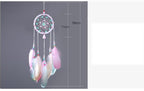 Decoration Home Dream Catchers Hanging Wall Decor Art Pendant Handmade Traditional White Cloud Dream Catcher With Led String Lights Wall Hanging Kids Room Decor Nursery Wall Art Ornament Decor Craft Gift Cute Wind Chimes National Feather Kids Girls Stevvex