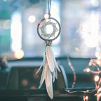 Decoration Home Dream Catchers Hanging Wall Decor Art Pendant Handmade Traditional White Cloud Dream Catcher With Led String Lights Wall Hanging Kids Room Decor Nursery Wall Art Ornament Decor Craft Gift Cute Wind Chimes National Feather Kids Girls Stevvex
