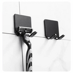 Decorative Hook 2 Pcs Punch Free Razor Holder Storage Hook Wall Men Shaving Shaver Shelf Bathroom Razor Rack Wall Bathroom Accessories Stevvex