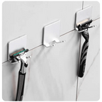 Decorative Hook 2 Pcs Punch Free Razor Holder Storage Hook Wall Men Shaving Shaver Shelf Bathroom Razor Rack Wall Bathroom Accessories Stevvex
