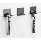 Decorative Hook 2 Pcs Punch Free Razor Holder Storage Hook Wall Men Shaving Shaver Shelf Bathroom Razor Rack Wall Bathroom Accessories Stevvex