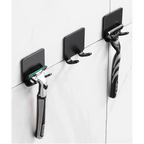 Decorative Hook 2 Pcs Punch Free Razor Holder Storage Hook Wall Men Shaving Shaver Shelf Bathroom Razor Rack Wall Bathroom Accessories Stevvex