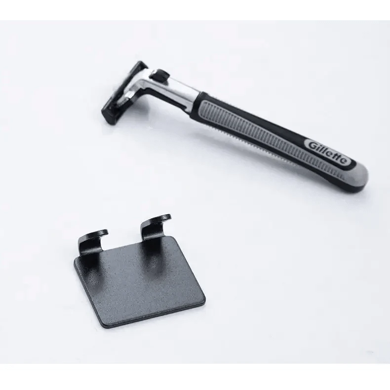 Decorative Hook 2 Pcs Punch Free Razor Holder Storage Hook Wall Men Shaving Shaver Shelf Bathroom Razor Rack Wall Bathroom Accessories Stevvex