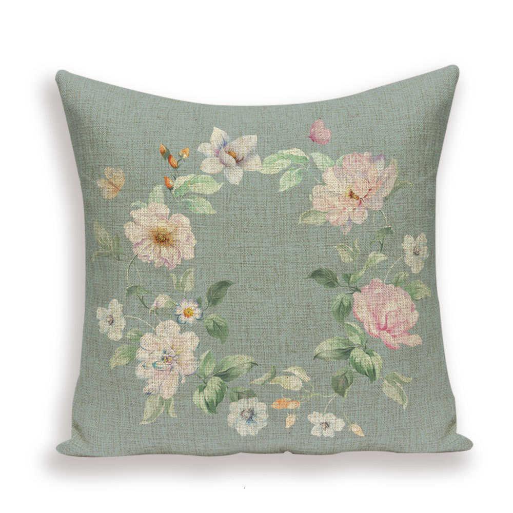 Decorative Plant Flower Throw Pillow Cover Soft Linen Cushion Cover For Living Room Couch Sofa Patio Outdoor Home Decor  Decorative Plant Flower Throw Pillow Covers For Couch Sofa Bed Modern Quality Design Cushion Cover 45x45cm Stevvex