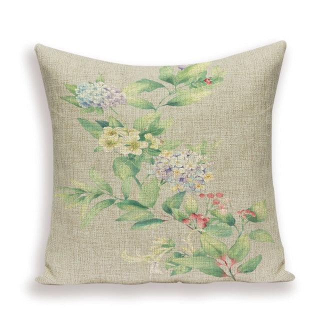 Decorative Plant Flower Throw Pillow Cover Soft Linen Cushion Cover For Living Room Couch Sofa Patio Outdoor Home Decor  Decorative Plant Flower Throw Pillow Covers For Couch Sofa Bed Modern Quality Design Cushion Cover 45x45cm Stevvex