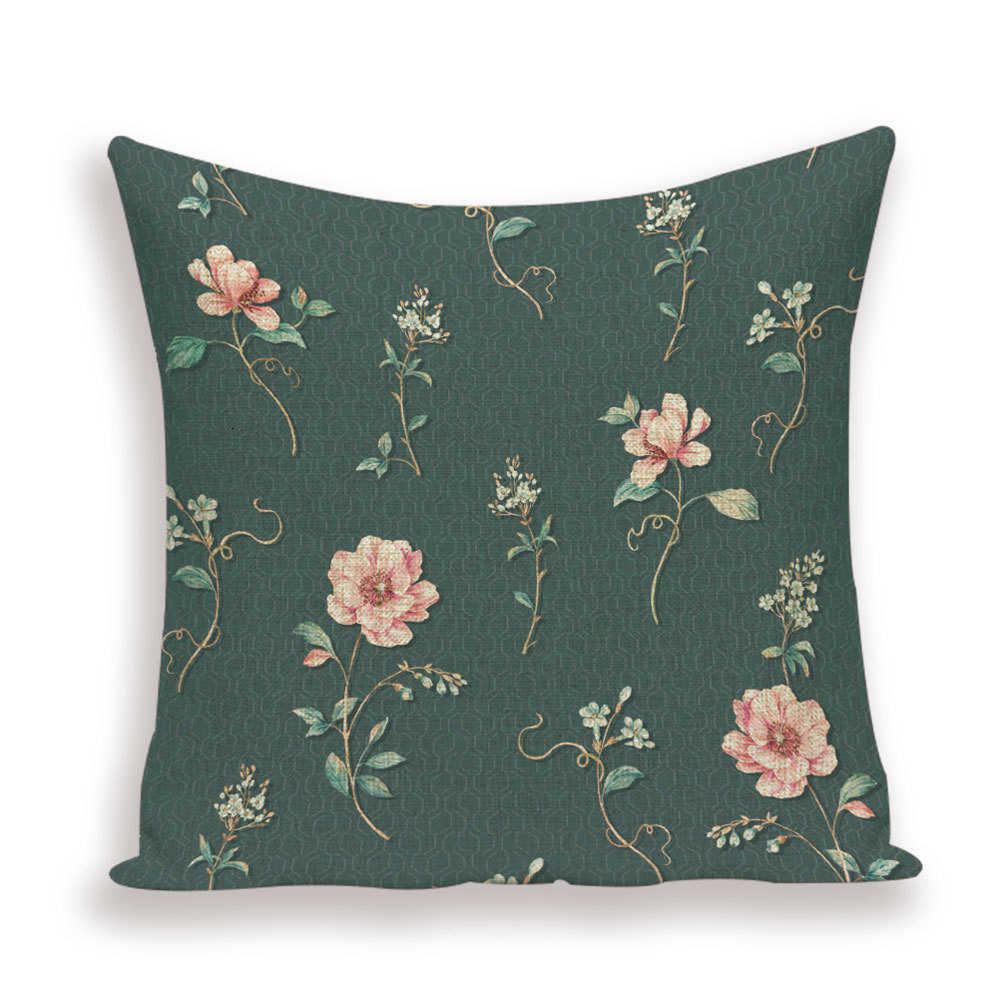 Decorative Plant Flower Throw Pillow Cover Soft Linen Cushion Cover For Living Room Couch Sofa Patio Outdoor Home Decor  Decorative Plant Flower Throw Pillow Covers For Couch Sofa Bed Modern Quality Design Cushion Cover 45x45cm Stevvex