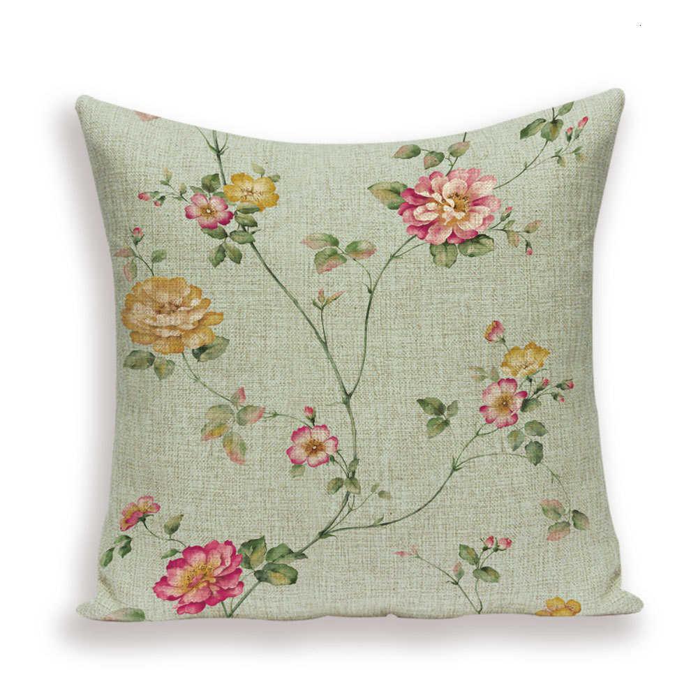 Decorative Plant Flower Throw Pillow Cover Soft Linen Cushion Cover For Living Room Couch Sofa Patio Outdoor Home Decor  Decorative Plant Flower Throw Pillow Covers For Couch Sofa Bed Modern Quality Design Cushion Cover 45x45cm Stevvex