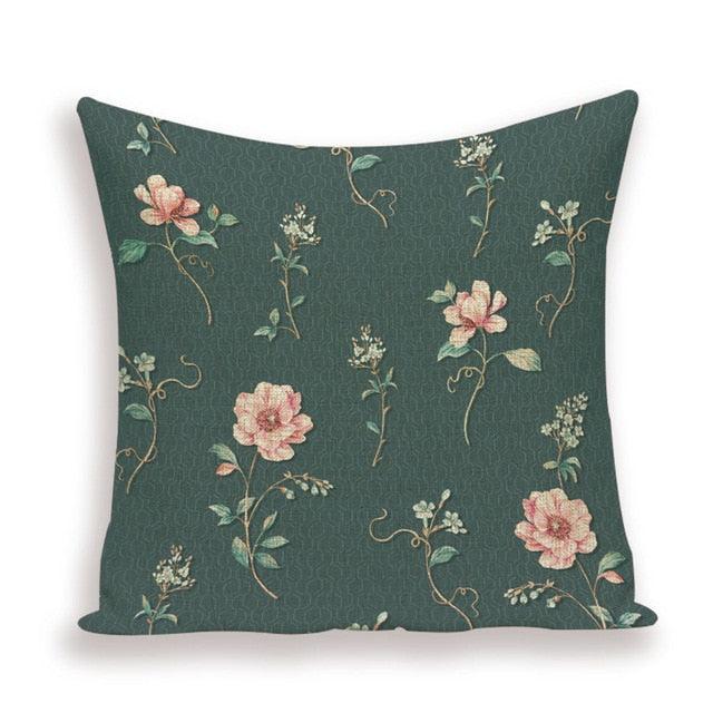 Decorative Plant Flower Throw Pillow Cover Soft Linen Cushion Cover For Living Room Couch Sofa Patio Outdoor Home Decor  Decorative Plant Flower Throw Pillow Covers For Couch Sofa Bed Modern Quality Design Cushion Cover 45x45cm Stevvex