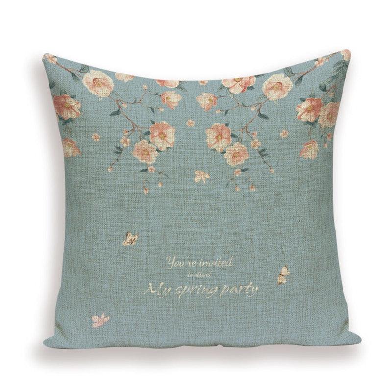 Decorative Plant Flower Throw Pillow Cover Soft Linen Cushion Cover For Living Room Couch Sofa Patio Outdoor Home Decor  Decorative Plant Flower Throw Pillow Covers For Couch Sofa Bed Modern Quality Design Cushion Cover 45x45cm Stevvex
