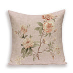 Decorative Plant Flower Throw Pillow Cover Soft Linen Cushion Cover For Living Room Couch Sofa Patio Outdoor Home Decor  Decorative Plant Flower Throw Pillow Covers For Couch Sofa Bed Modern Quality Design Cushion Cover 45x45cm Stevvex