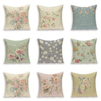Decorative Plant Flower Throw Pillow Cover Soft Linen Cushion Cover For Living Room Couch Sofa Patio Outdoor Home Decor  Decorative Plant Flower Throw Pillow Covers For Couch Sofa Bed Modern Quality Design Cushion Cover 45x45cm Stevvex