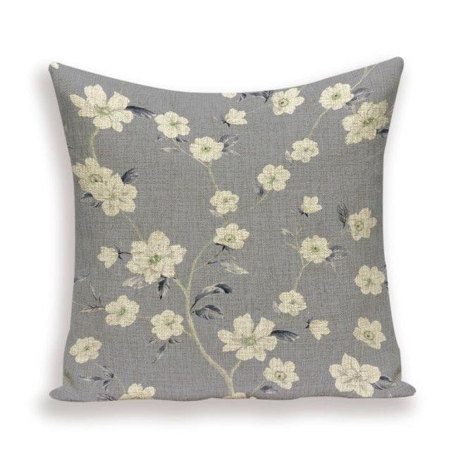 Decorative Plant Flower Throw Pillow Cover Soft Linen Cushion Cover For Living Room Couch Sofa Patio Outdoor Home Decor  Decorative Plant Flower Throw Pillow Covers For Couch Sofa Bed Modern Quality Design Cushion Cover 45x45cm Stevvex