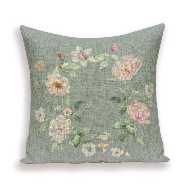 Decorative Plant Flower Throw Pillow Cover Soft Linen Cushion Cover For Living Room Couch Sofa Patio Outdoor Home Decor  Decorative Plant Flower Throw Pillow Covers For Couch Sofa Bed Modern Quality Design Cushion Cover 45x45cm Stevvex