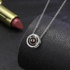 S925 Silver Necklace Female Language Projection