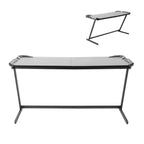 Z Shaped Large Computer Table PC Gaming Desk with RGB LED Light Home Furniture Gaming Supplies - SJB-DIAMOND ELITES