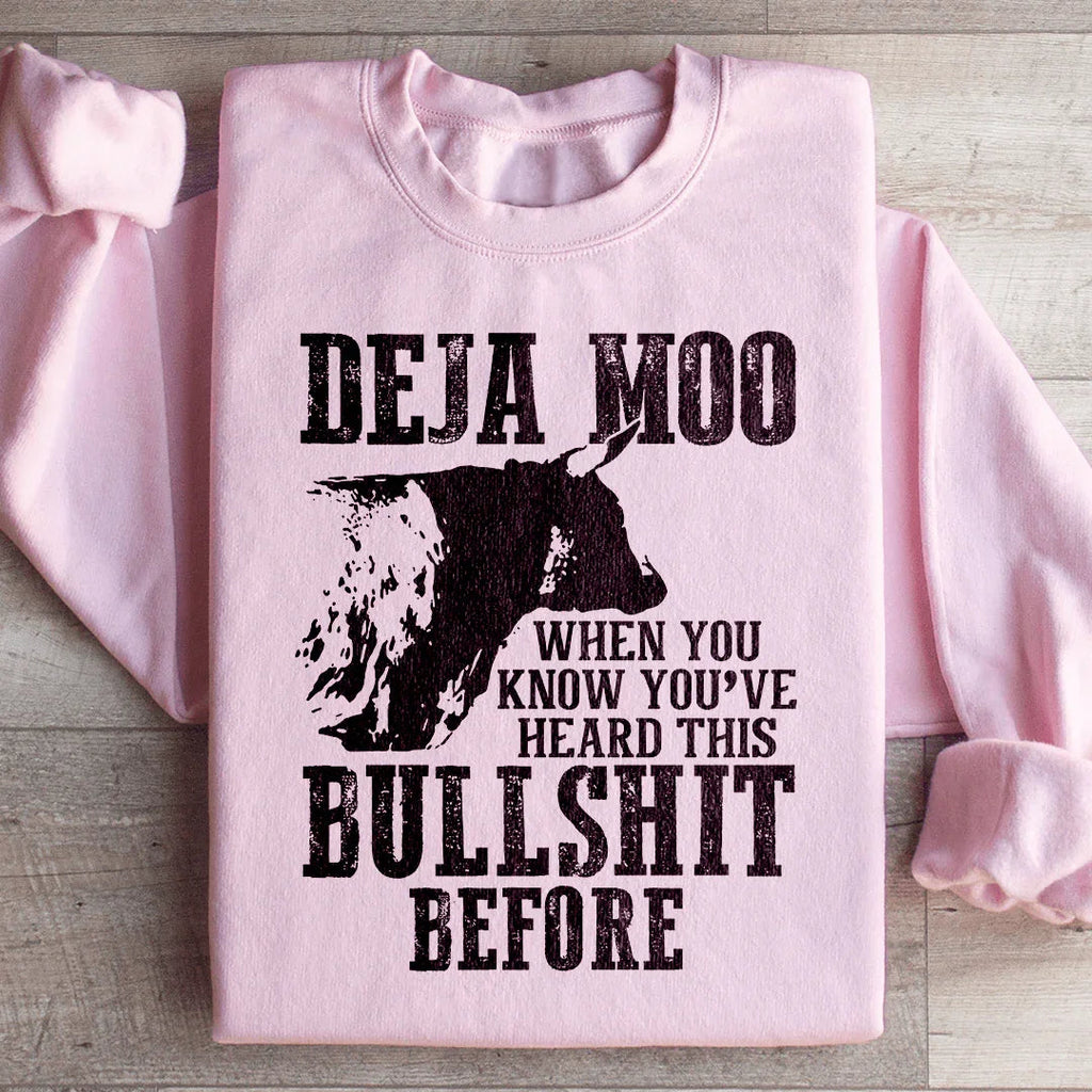 Deja Moo Sweatshirt Peachy Sunday