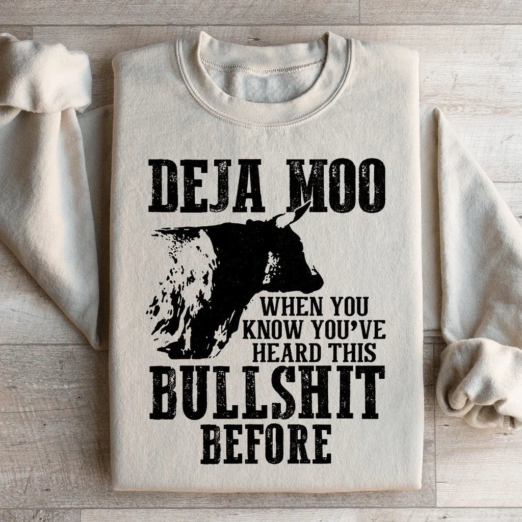 Deja Moo Sweatshirt Peachy Sunday
