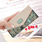 Delightful Small Floral PU Leather Money Purse For Women And Girls Fashion Designer Buckle Wallets for Female Stevvex