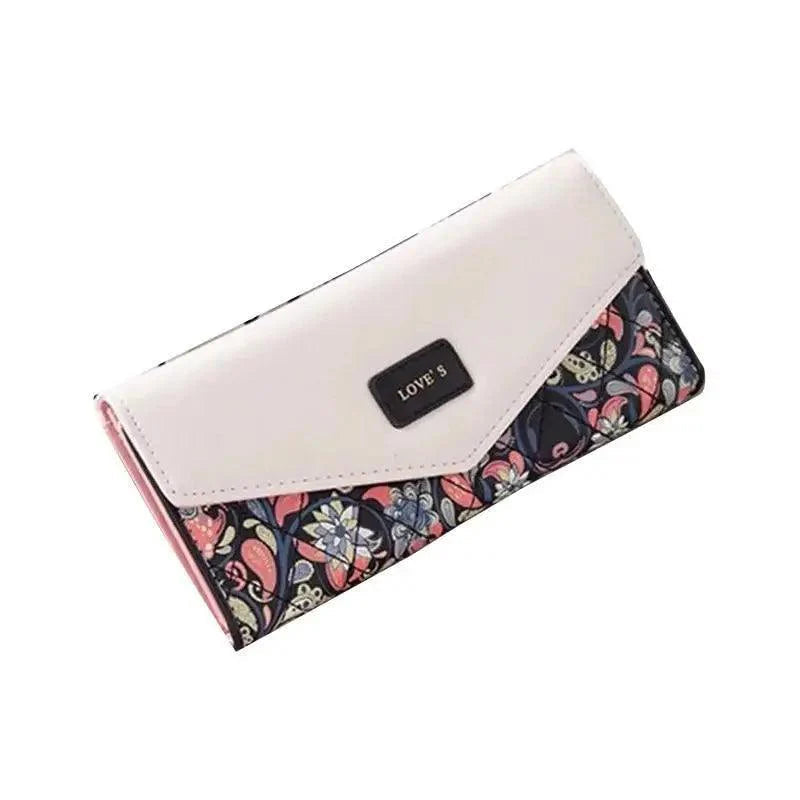 Delightful Small Floral PU Leather Money Purse For Women And Girls Fashion Designer Buckle Wallets for Female Stevvex