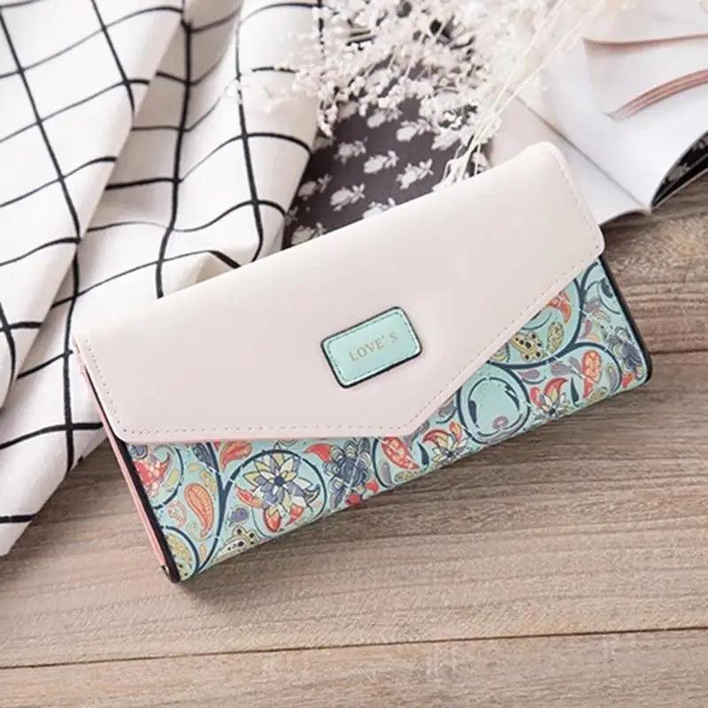 Delightful Small Floral PU Leather Money Purse For Women And Girls Fashion Designer Buckle Wallets for Female Stevvex