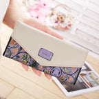 Delightful Small Floral PU Leather Money Purse For Women And Girls Fashion Designer Buckle Wallets for Female Stevvex