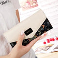 Delightful Small Floral PU Leather Money Purse For Women And Girls Fashion Designer Buckle Wallets for Female Stevvex