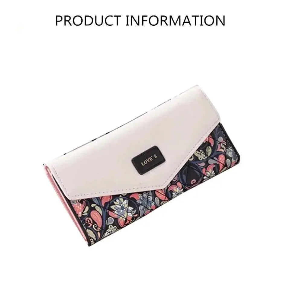 Delightful Small Floral PU Leather Money Purse For Women And Girls Fashion Designer Buckle Wallets for Female Stevvex
