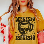 Depresso Espresso Tee Peachy Sunday